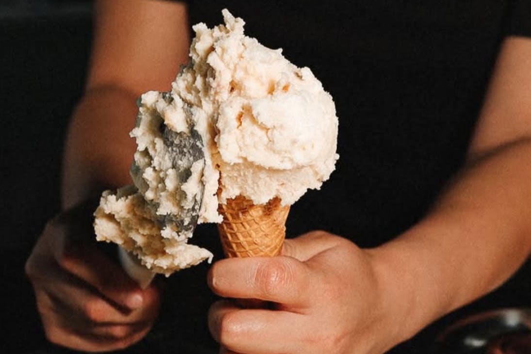 Ice cream cone at Pietro Gelato